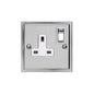 Elite Stepped Plate Range Polished Chrome Switches & Sockets, S02 - Single Socket (13 Amp) by Heritage Brass By M-Marcus