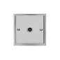 Elite Stepped Plate Range Polished Chrome Switches & Sockets, S02 - 1 Gang Non-Isolated TV Coaxial Socket by Heritage Brass By M-Marcus