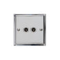 Elite Stepped Plate Range Polished Chrome Switches & Sockets, S02 - TV/FM Diplexed Socket by Heritage Brass By M-Marcus