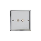 Elite Stepped Plate Range Polished Chrome Switches & Sockets, S02 - TV/Satellite Socket by Heritage Brass By M-Marcus