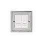 Elite Stepped Plate Range Polished Chrome Switches & Sockets, S02 - 2 Gang Master Line Socket by Heritage Brass By M-Marcus
