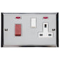 Elite Stepped Plate Range Polished Chrome Switches & Sockets, S02 - 45A Cooker Unit + 13A Socket by Heritage Brass By M-Marcus