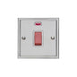 Elite Stepped Plate Range Polished Chrome Switches & Sockets, S02 - 45A DP Cooker Switch with Neon (single plate) by Heritage Brass By M-Marcus