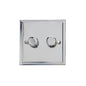 Elite Stepped Plate Range Polished Chrome Switches & Sockets, S02 - 2G Multi Location Secondary Dimmer by Heritage Brass By M-Marcus