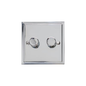 Elite Stepped Plate Range Polished Chrome Switches & Sockets, S02 - 2 Gang Dimmer 400 watts (Compatible with halogen/ incandescent bulbs) by Heritage Brass By M-Marcus