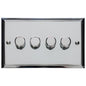 Elite Stepped Plate Range Polished Chrome Switches & Sockets, S02 - 4G Multi Location Primary Dimmer by Heritage Brass By M-Marcus