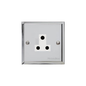 Elite Stepped Plate Range Polished Chrome Switches & Sockets, S02 - 5 Amp 3 Round Pin Socket by Heritage Brass By M-Marcus
