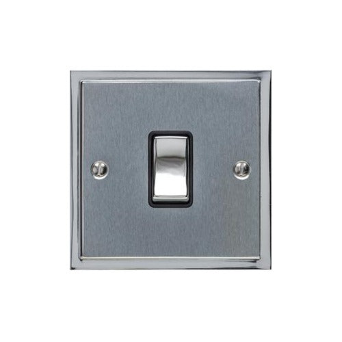 Elite Stepped Plate Range Satin Chrome Switches & Sockets, S03 - 1 Gang Rocker Switch by Heritage Brass By M-Marcus