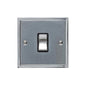 Elite Stepped Plate Range Satin Chrome Switches & Sockets, S03 - 1 Gang Rocker Switch by Heritage Brass By M-Marcus