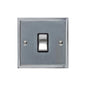 Elite Stepped Plate Range Satin Chrome Switches & Sockets, S03 - 1 Gang Intermediate Rocker Switch by Heritage Brass By M-Marcus