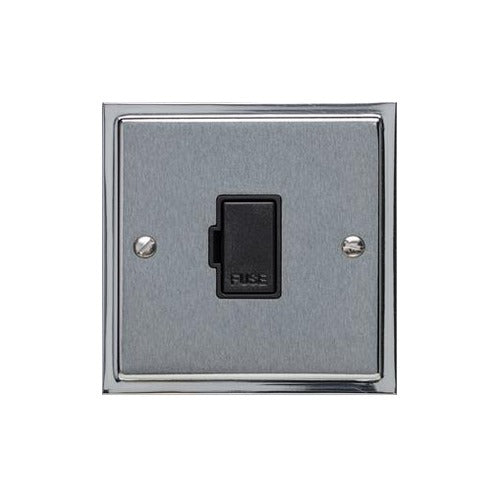 Elite Stepped Plate Range Satin Chrome Switches & Sockets, S03 - Unswitched Spur (13 Amp) by Heritage Brass By M-Marcus