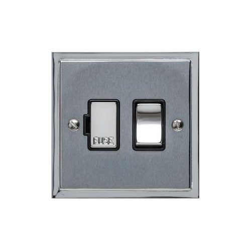 Elite Stepped Plate Range Satin Chrome Switches & Sockets, S03 - Switched Spur (13 Amp) by Heritage Brass By M-Marcus