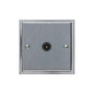 Elite Stepped Plate Range Satin Chrome Switches & Sockets, S03 - 1 Gang Isolated TV Coaxial Socket by Heritage Brass By M-Marcus