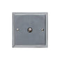 Elite Stepped Plate Range Satin Chrome Switches & Sockets, S03 - 1 Gang Satellite Socket by Heritage Brass By M-Marcus