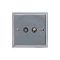 Elite Stepped Plate Range Satin Chrome Switches & Sockets, S03 - TV/Satellite Socket by Heritage Brass By M-Marcus