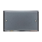 Elite Stepped Plate Range Satin Chrome Switches & Sockets, S03 - Double Blank Plate by Heritage Brass By M-Marcus