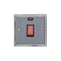 Elite Stepped Plate Range Satin Chrome Switches & Sockets, S03 - 45A DP Cooker Switch with Neon (single plate) by Heritage Brass By M-Marcus