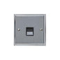 Elite Stepped Plate Range Satin Chrome Switches & Sockets, S03 - 1 Gang Master Line Socket by Heritage Brass By M-Marcus