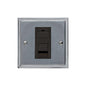 Elite Stepped Plate Range Satin Chrome Switches & Sockets, S03 - 1 Gang RJ11 by Heritage Brass By M-Marcus