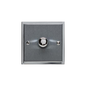 Elite Stepped Plate Range Satin Chrome Switches & Sockets, S03 - 1 Gang Dimmer 400 watts (Compatible with halogen/ incandescent bulbs) by Heritage Brass By M-Marcus