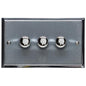 Elite Stepped Plate Range Satin Chrome Switches & Sockets, S03 - 3G Multi Location Secondary Dimmer by Heritage Brass By M-Marcus