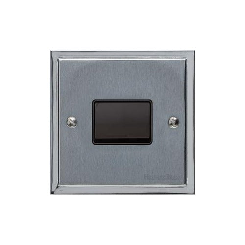 Elite Stepped Plate Range Satin Chrome Switches & Sockets, S03 - 6A Triple Pole Fan Isolator Switch by Heritage Brass By M-Marcus