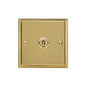 Elite Stepped Plate Range Satin Brass Switches & Sockets, S04 - 1 Gang Intermediate Toggle Switch by Heritage Brass By M-Marcus