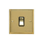 Elite Stepped Plate Range Satin Brass Switches & Sockets, S04 - 1 Gang Intermediate Rocker Switch by Heritage Brass By M-Marcus