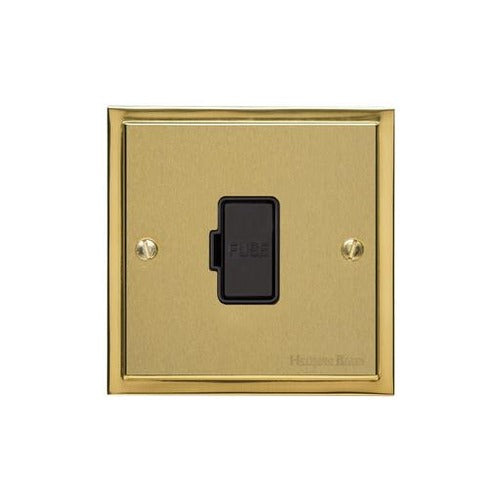 Elite Stepped Plate Range Satin Brass Switches & Sockets, S04 - Unswitched Spur (13 Amp) by Heritage Brass By M-Marcus