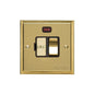 Elite Stepped Plate Range Satin Brass Switches & Sockets, S04 - Switched Spur with Neon (13 Amp) by Heritage Brass By M-Marcus
