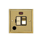 Elite Stepped Plate Range Satin Brass Switches & Sockets, S04 - Switched Spur with Neon + Cord (13 Amp) by Heritage Brass By M-Marcus