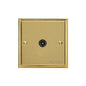 Elite Stepped Plate Range Satin Brass Switches & Sockets, S04 - 1 Gang Isolated TV Coaxial Socket by Heritage Brass By M-Marcus