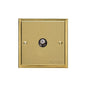 Elite Stepped Plate Range Satin Brass Switches & Sockets, S04 - 1 Gang Satellite Socket by Heritage Brass By M-Marcus