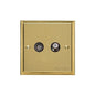 Elite Stepped Plate Range Satin Brass Switches & Sockets, S04 - TV/Satellite Socket by Heritage Brass By M-Marcus