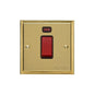 Elite Stepped Plate Range Satin Brass Switches & Sockets, S04 - 45A DP Cooker Switch with Neon (single plate) by Heritage Brass By M-Marcus