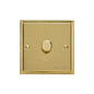 Elite Stepped Plate Range Satin Brass Switches & Sockets, S04 - 1 Gang TED Dimmer (Compatible with LED Lamps) by Heritage Brass By M-Marcus