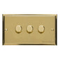 Elite Stepped Plate Range Satin Brass Switches & Sockets, S04 - 3G Multi Location Secondary Dimmer by Heritage Brass By M-Marcus