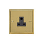 Elite Stepped Plate Range Satin Brass Switches & Sockets, S04 - 5 Amp 3 Round Pin Socket by Heritage Brass By M-Marcus