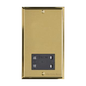 Elite Stepped Plate Range Satin Brass Switches & Sockets, S04 - Shaver Socket Output Voltage 110/240V by Heritage Brass By M-Marcus