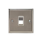 Elite Stepped Plate Range Satin Nickel Switches & Sockets, S05 - 1 Gang Rocker Switch by Heritage Brass By M-Marcus
