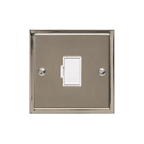 Elite Stepped Plate Range Satin Nickel Switches & Sockets, S05 - Unswitched Spur (13 Amp) by Heritage Brass By M-Marcus
