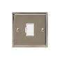 Elite Stepped Plate Range Satin Nickel Switches & Sockets, S05 - Unswitched Spur (13 Amp) by Heritage Brass By M-Marcus