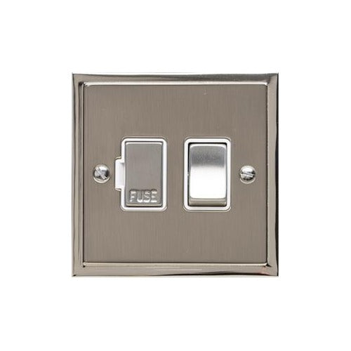 Elite Stepped Plate Range Satin Nickel Switches & Sockets, S05 - Switched Spur (13 Amp) by Heritage Brass By M-Marcus