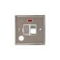Elite Stepped Plate Range Satin Nickel Switches & Sockets, S05 - Switched Spur with Neon + Cord (13 Amp) by Heritage Brass By M-Marcus