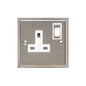 Elite Stepped Plate Range Satin Nickel Switches & Sockets, S05 - Single Socket (13 Amp) by Heritage Brass By M-Marcus