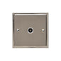 Elite Stepped Plate Range Satin Nickel Switches & Sockets, S05 - 1 Gang Isolated TV Coaxial Socket by Heritage Brass By M-Marcus