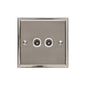 Elite Stepped Plate Range Satin Nickel Switches & Sockets, S05 - TV/FM Diplexed Socket by Heritage Brass By M-Marcus