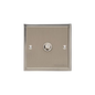 Elite Stepped Plate Range Satin Nickel Switches & Sockets, S05 - 1 Gang Satellite Socket by Heritage Brass By M-Marcus