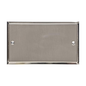 Elite Stepped Plate Range Satin Nickel Switches & Sockets, S05 - Double Blank Plate by Heritage Brass By M-Marcus