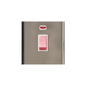 Elite Stepped Plate Range Satin Nickel Switches & Sockets, S05 - 45A DP Cooker Switch with Neon (tall plate) by Heritage Brass By M-Marcus